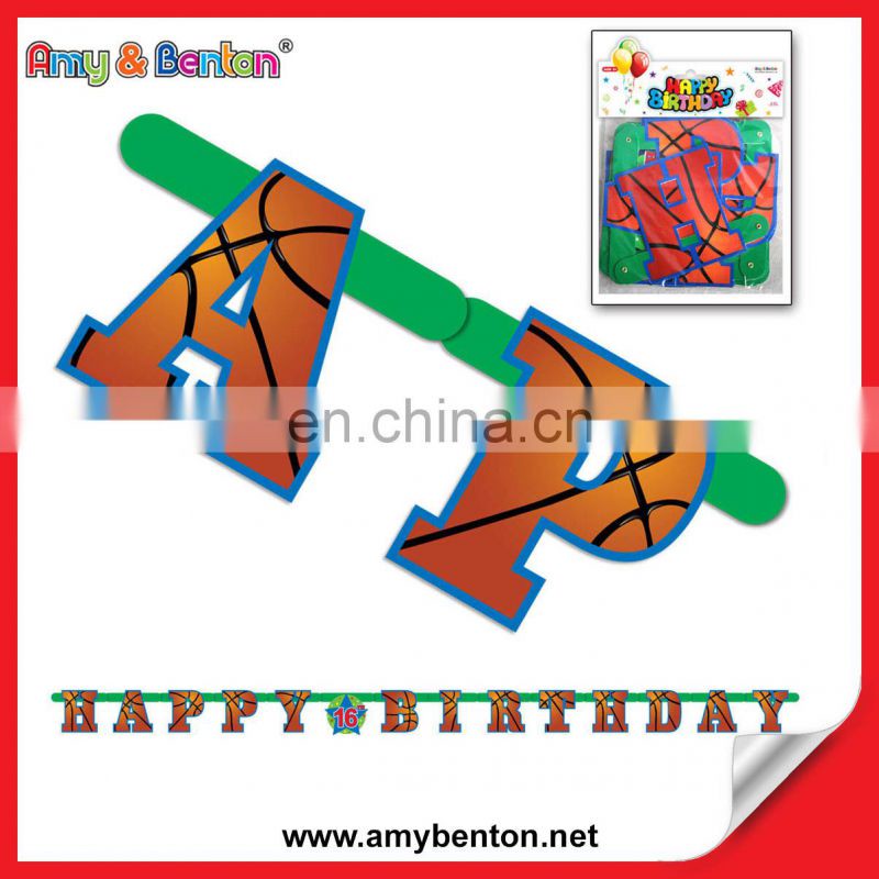 ~New Fashion Paper Birthday Cheap Toy Bunting Flag*