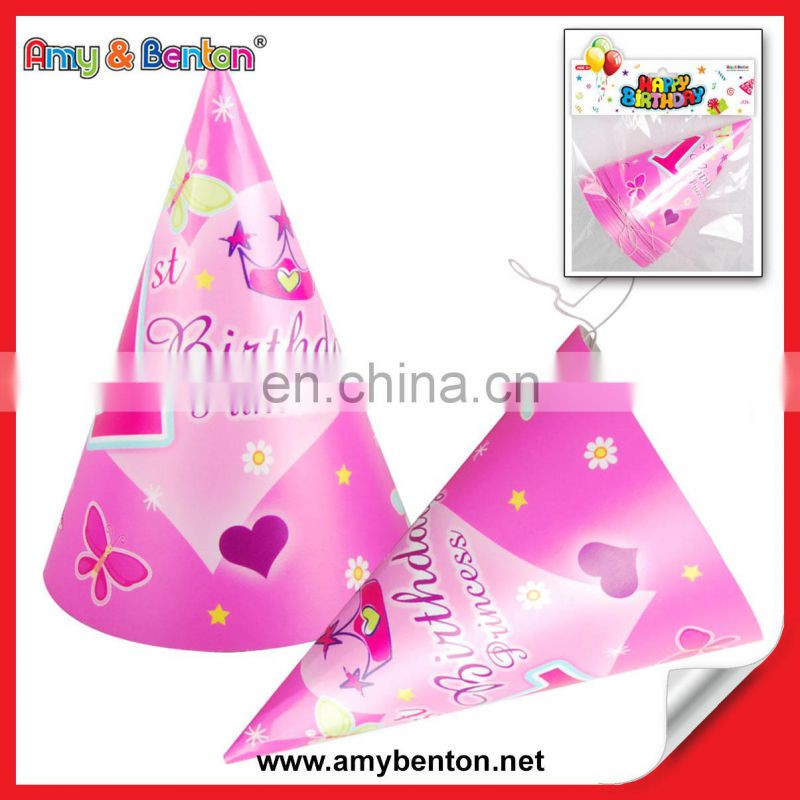 2015 Hot Selling Birthday Party Item Paper Hat Party Decoration