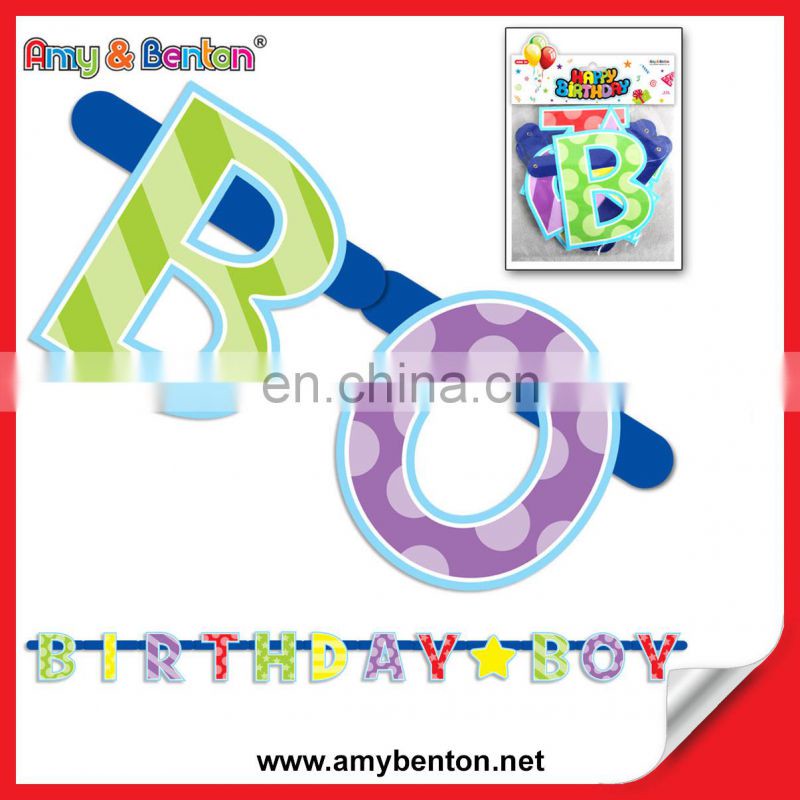 ~New Fashion Paper Birthday Cheap Toy Bunting Flag*