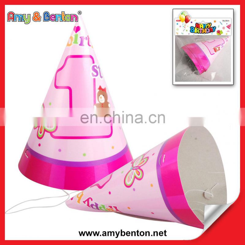 2015 Hot Selling Birthday Party Item Paper Hat Party Decoration