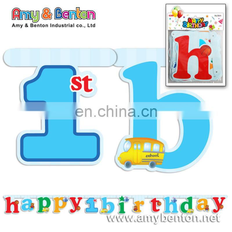 Paper Bunting Birthday flags