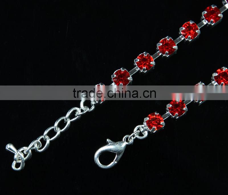 Cheap Fashion Rhinestone Red Bone Shape Pet Jewelry K03142