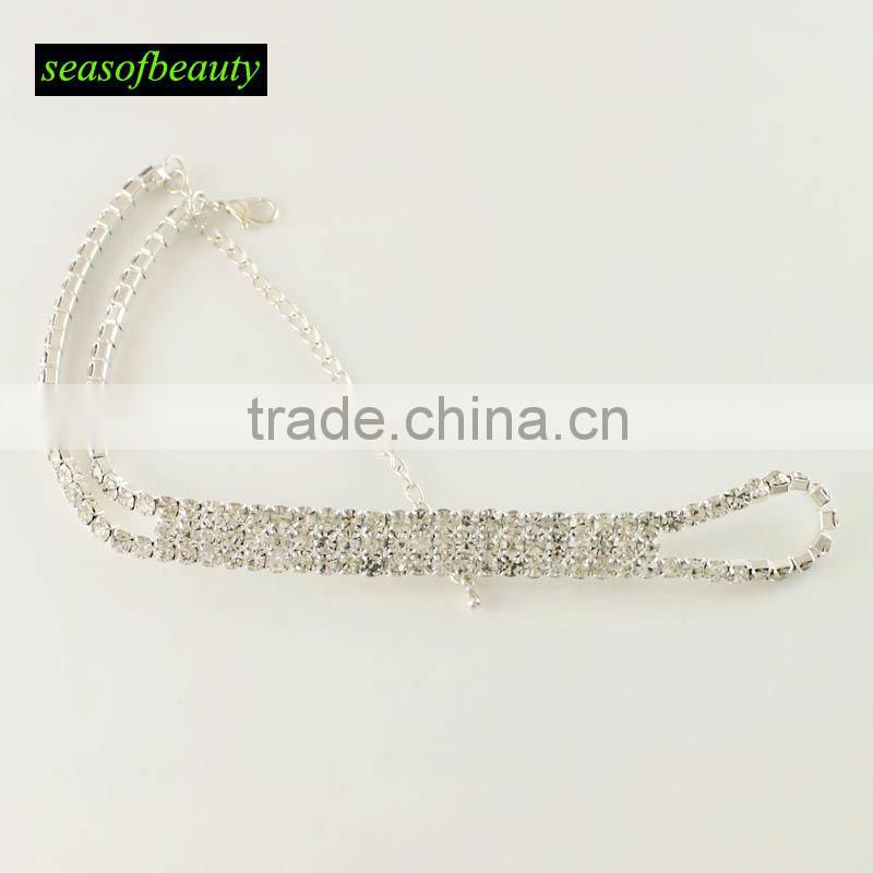 Wholesale Fancy Wedding Rhinestone Barefoot Sandals For Wedding