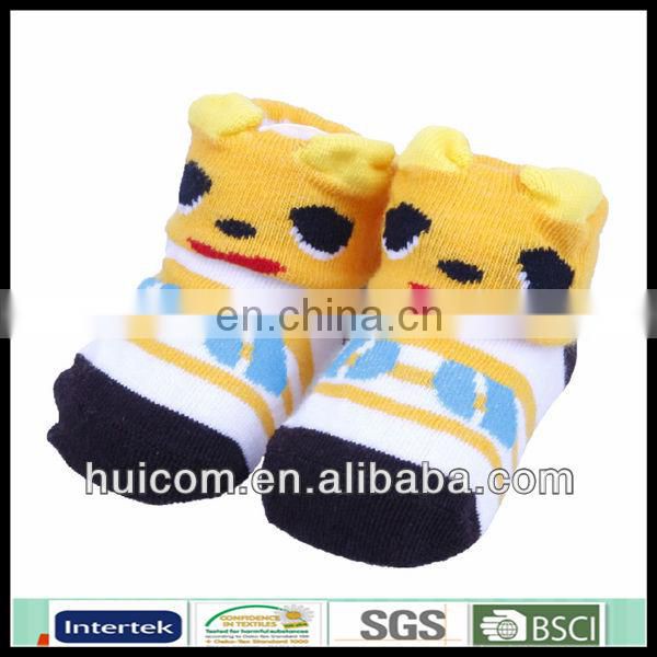 high quality fancy baby jaquard 3D socks custom baby socks