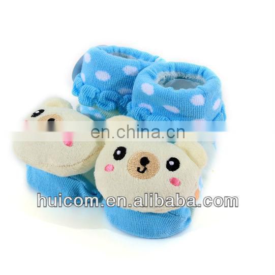 baby fashion animal head designs anti slip 3d baby socks