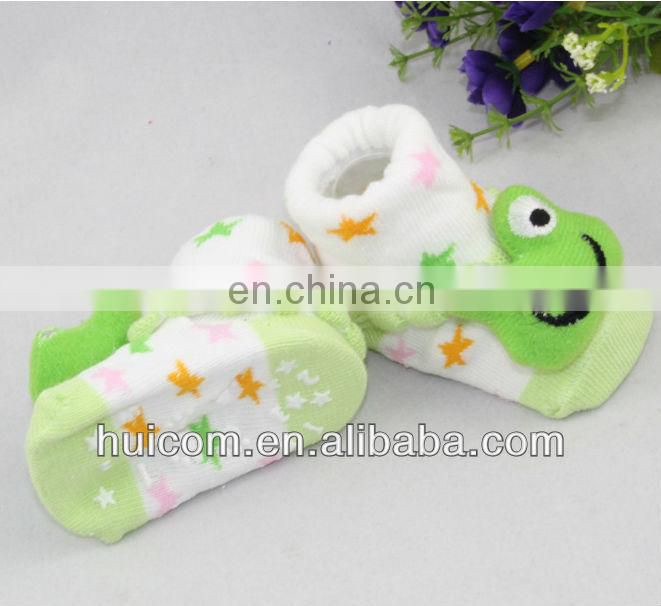 baby fashion animal head designs anti slip 3d baby socks
