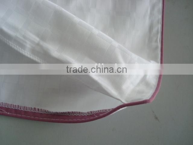 Windowpane Jacquard Logo Embroidery Cotton Pillow Shell