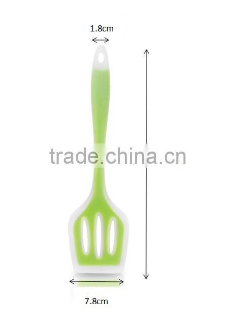 Food grade Silicone green Spatula Utensil Set - 5 Pieces with Lifetime Guarantee
