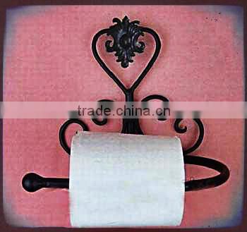 home decor accessory storage antique bathroom wall mount wrought iron towel holder decorative metal wall shelf