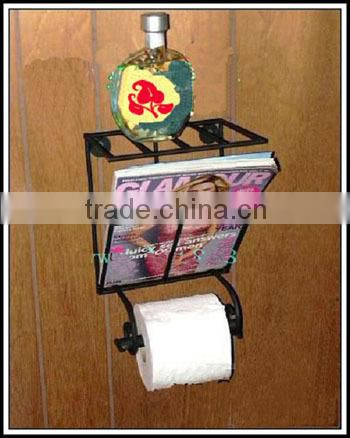toilet paper holder wall magazine rack home organizer bathroom accessory set