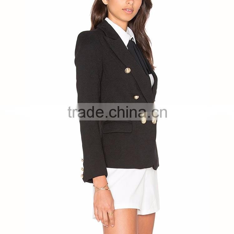 Korean autumn stylish student bronze double breasted uniform girls blazer