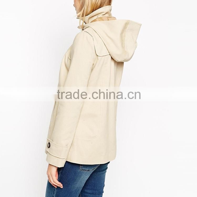 OEM service fashion plain design hoodie custom windbreaker jacket for women