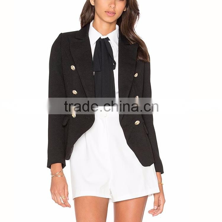 Korean autumn stylish student bronze double breasted uniform girls blazer
