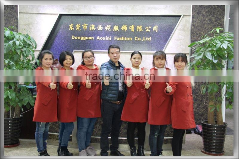 Wholesale autumn winter fashion double breasted woolen grey women casual overcoat