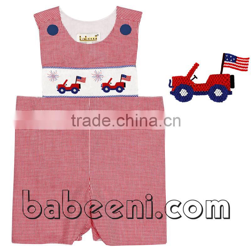 Lovely flags hand smocked boy jon jon