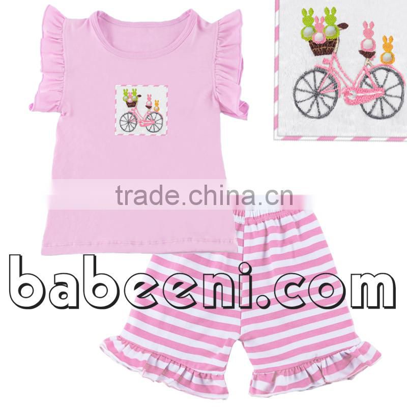 Beautiful American flags smocked girl outfit