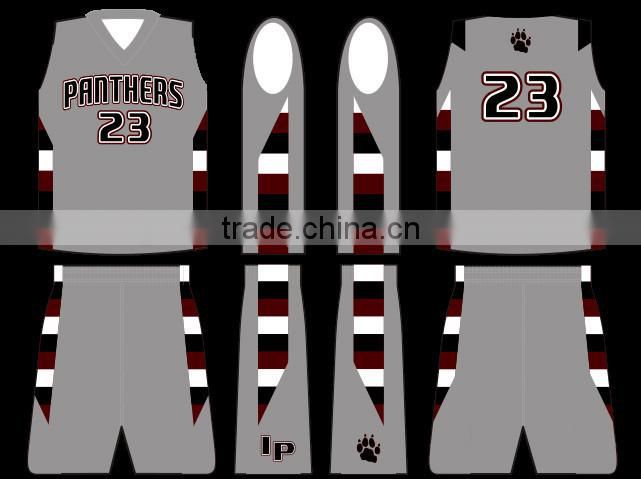 youth Custom Basketball Uniforms 100% Polyester / Sublimated Basketball Uniforms