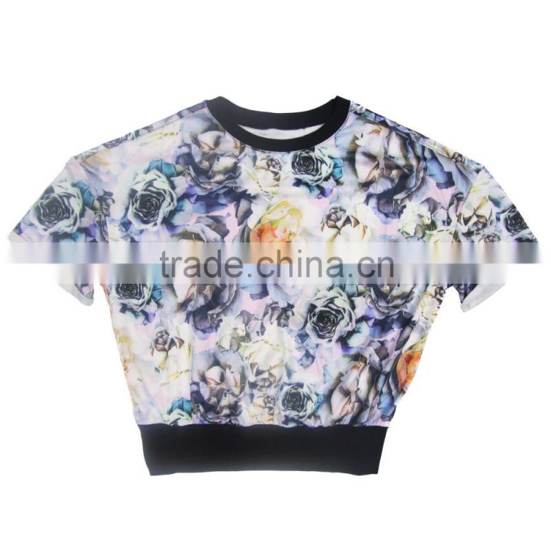 Hot Sale Long Sleeves Floral Ladies Pullover