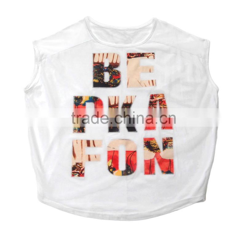 Korean Style Double Layers Floral Pattern Printed Top