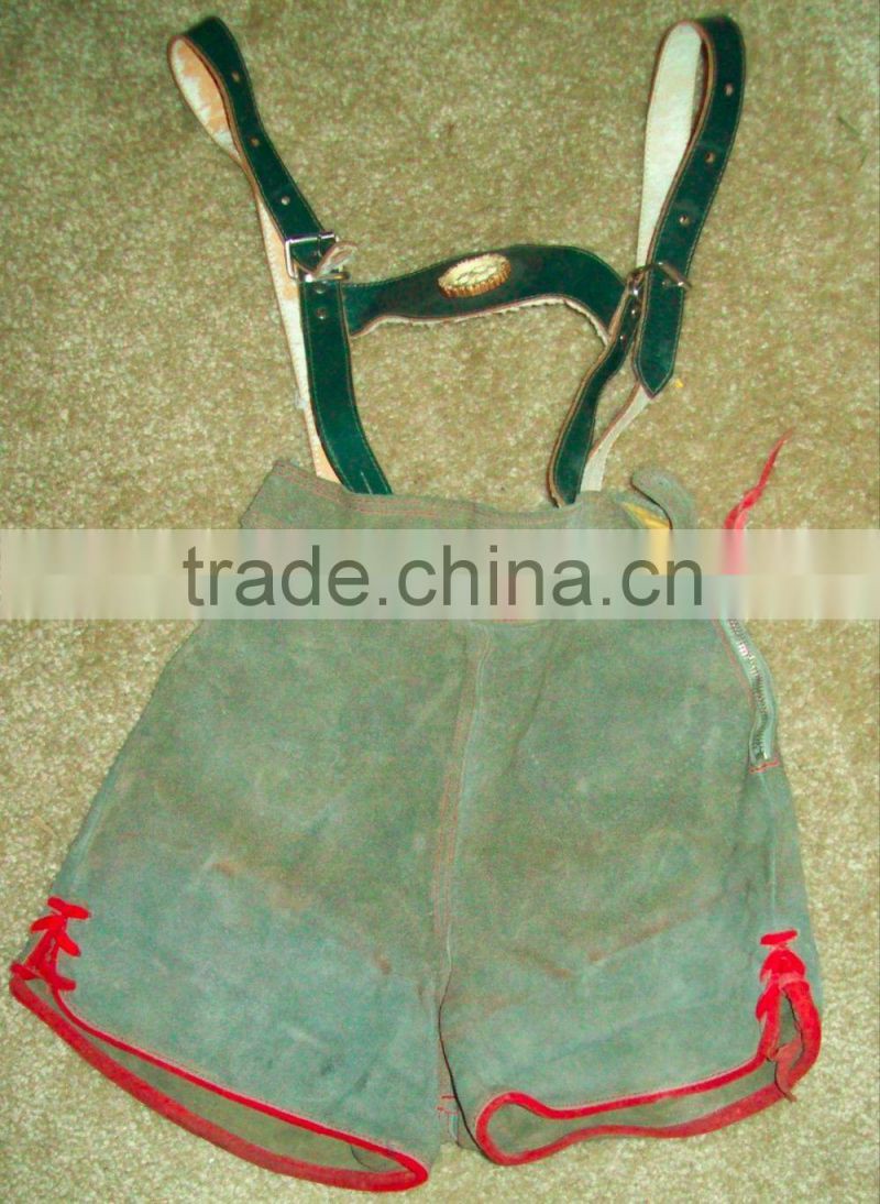 Child's Bavarian leather Green Bavarian Shorts