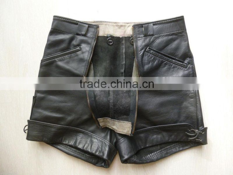 100% new leather shorts bavarian bavarois