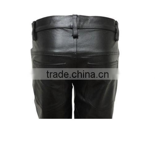 Men's Black Leather Style 5 Pockets Shorts Brand New