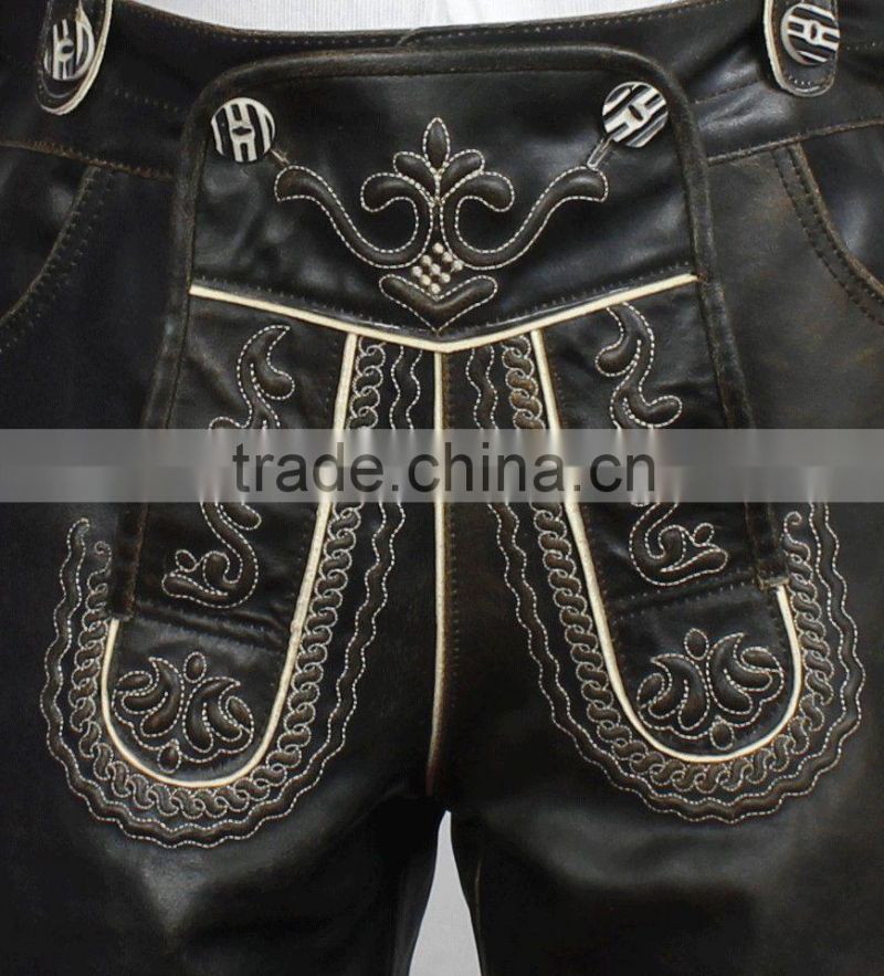 LEATHER Green Bavarian Bavarian Shorts