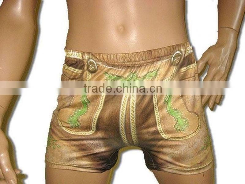 Bavarian Leather Pants as Sexy Boxer Shorts