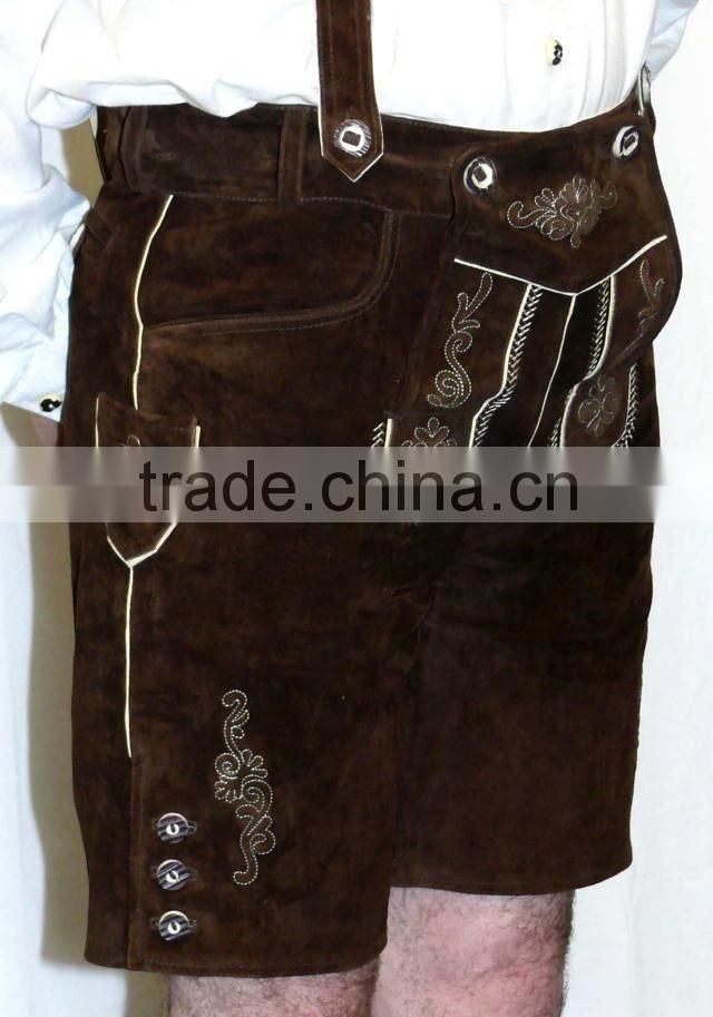 LEATHER Green Bavarian Bavarian Shorts