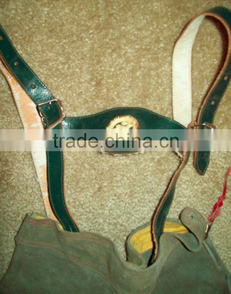 Child's Bavarian leather Green Bavarian Shorts