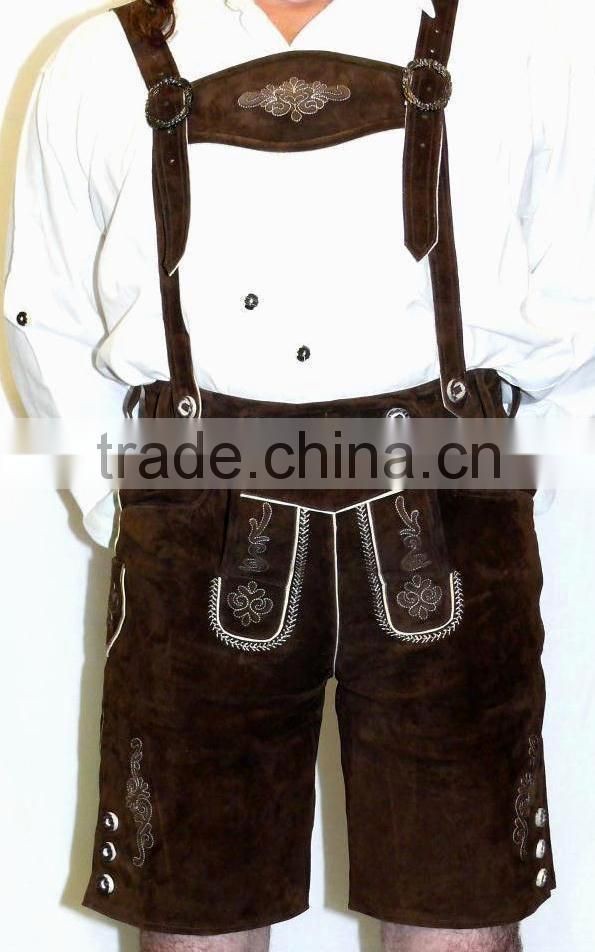 LEATHER Green Bavarian Bavarian Shorts