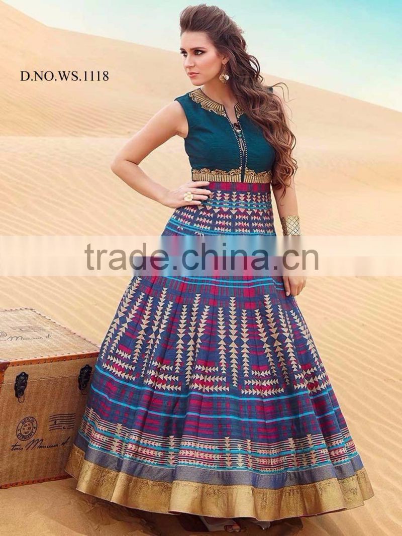 Beautiful Printed Anarkalis Suits