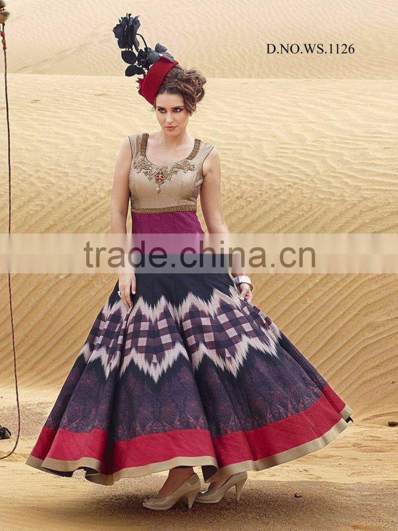 Beautiful Printed Anarkalis Suits