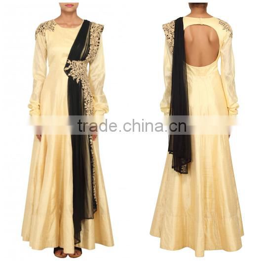 Designer Anarkali Suit with Attached Dupatta