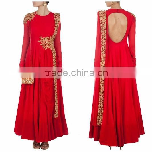 Designer Anarkali Suit with Attached Dupatta