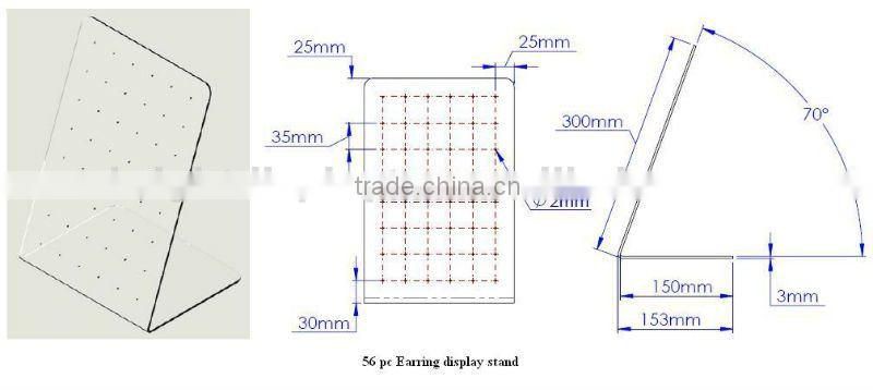 Acrylic earring display stand