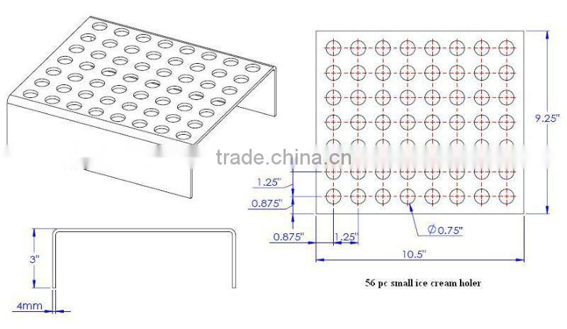 Acrylic display stand for ice cream cones