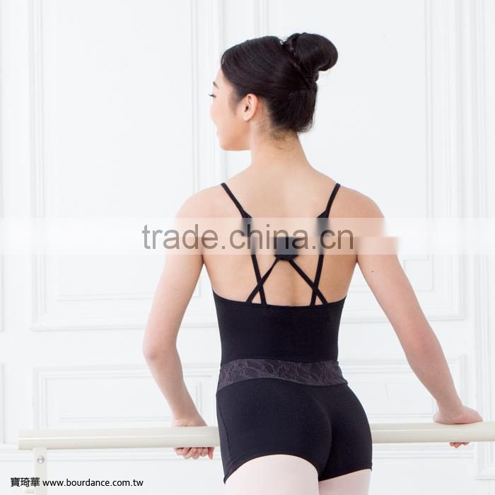 Adult strap back V neck camisole ballet unitard