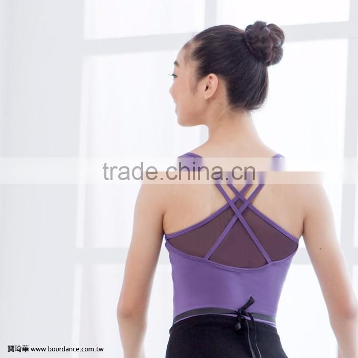 Ballet girl lace double straps dance wear leotards
