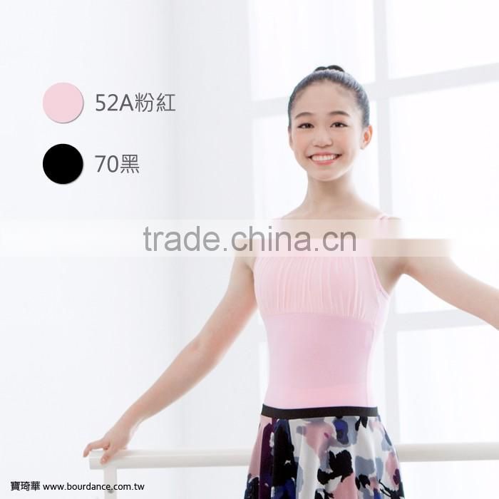 Cotton strappy camisole ballet leotard