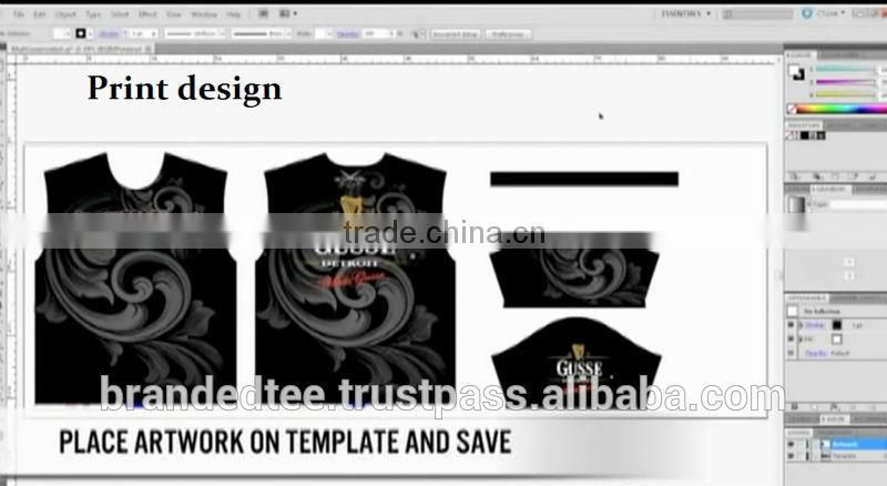 100% polyester with sublimation Print Custom Made kids design