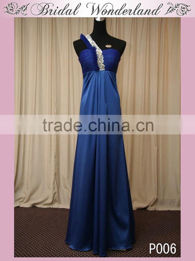 Custom made blue latest dress designs for bridesmaid