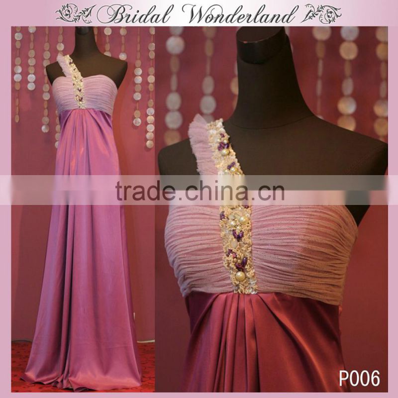 Custom made blue latest dress designs for bridesmaid