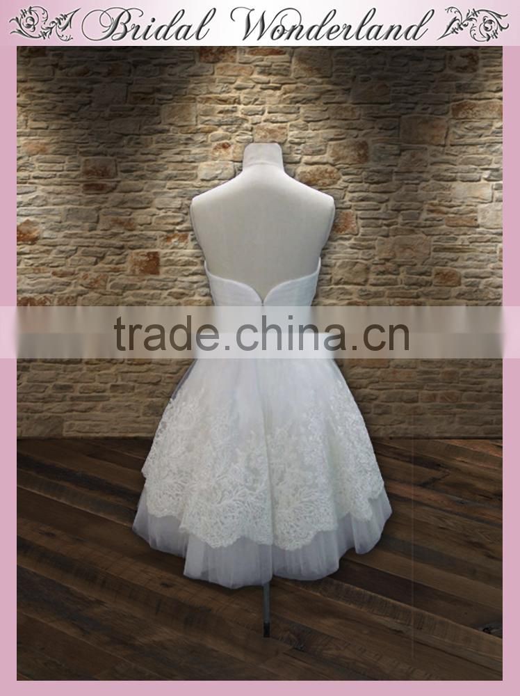 Embellished short sexy bridesmaid dress in cream color