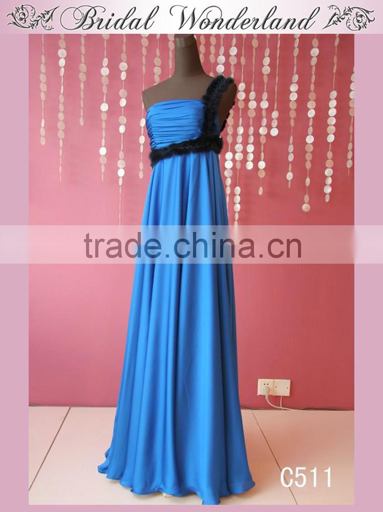 Factory direct one shoulder bridesmaid dress adult
