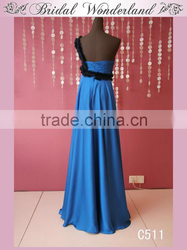 Factory direct one shoulder bridesmaid dress adult