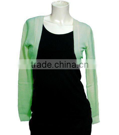 D005017 Ladies western tops knitted long sleeve shrug designs for women