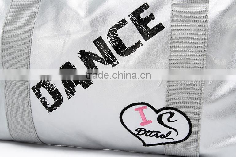 D006188 Cheap shimmer PU dance duffle bag garment utility tote bag