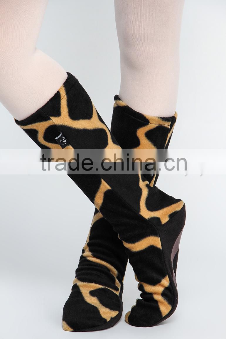 Fashion Adult leopard print dancing wholesale western boots of the women shoes (D006065)
