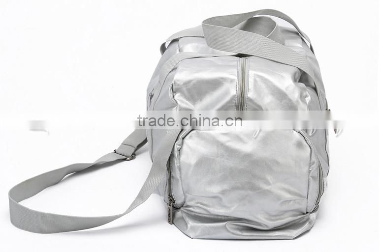 D006188 Cheap shimmer PU dance duffle bag garment utility tote bag